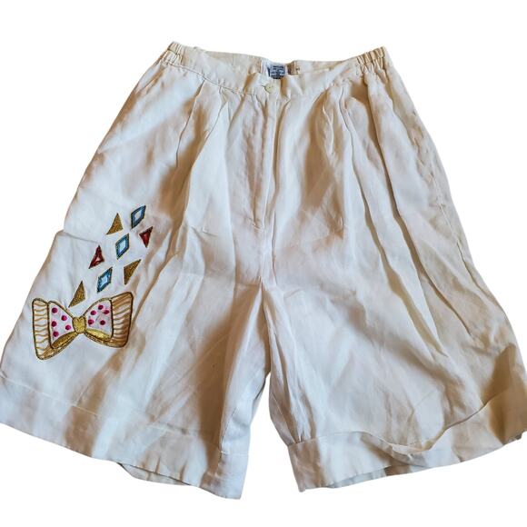 Vintage 80's Button-Up Shirt & Shorts Set Picasso Style Abstract Art - Small - Picture 4 of 10